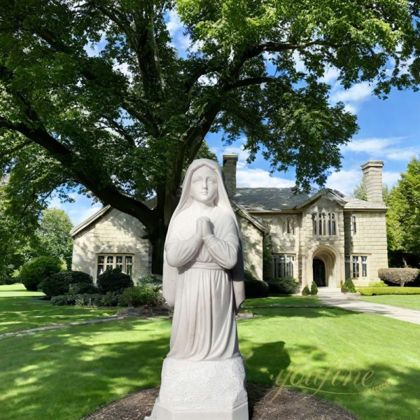 Life Size Famous Catholic Marble Statue Saint Bernadette of Lourdes Design for Church for Sale