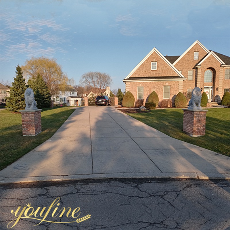 lion statue for driveway