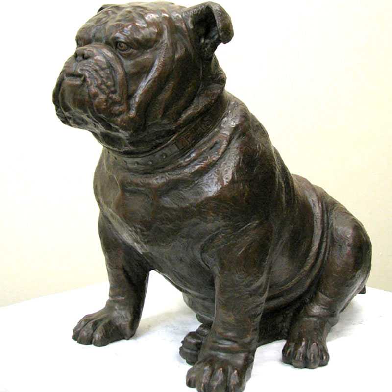 vintage bulldog statue