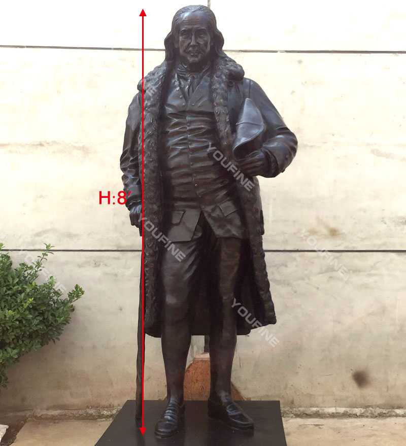 Custom made Famous figure statue of Benjamin Franklin famous bronze statue