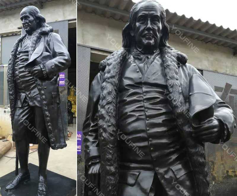 Custom made Famous figure statues of Benjamin Franklin famous bronze statue for sale