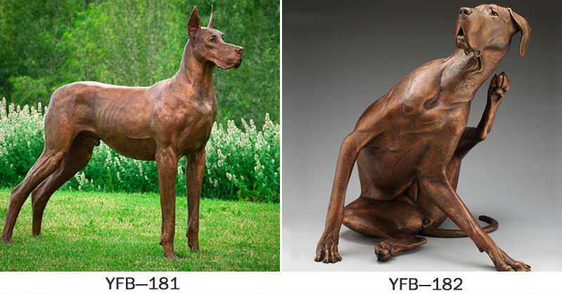 Custom Made Casting Bronze Dog Garden Statues Large Outdoor Dog Statues ...