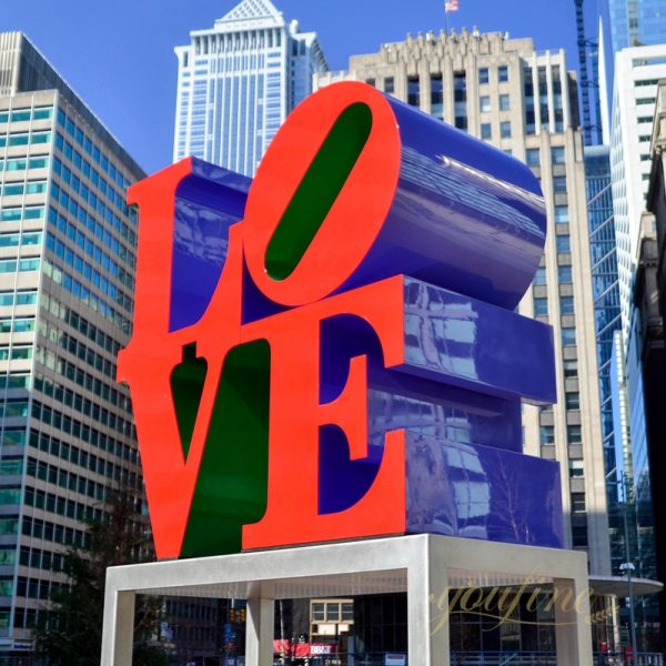 Philadelphia Metal Art Love Sculpture Replica for Sale–CSS-42