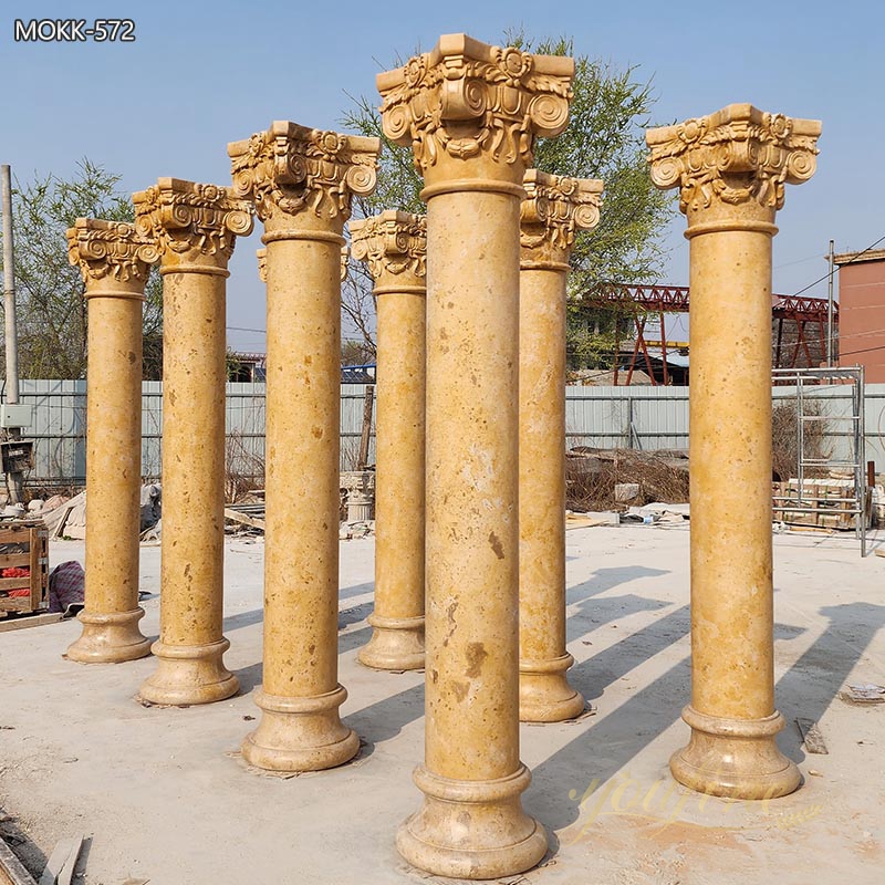 Natural Stone Roman Corinthian Columns China Supplier MOKK-572