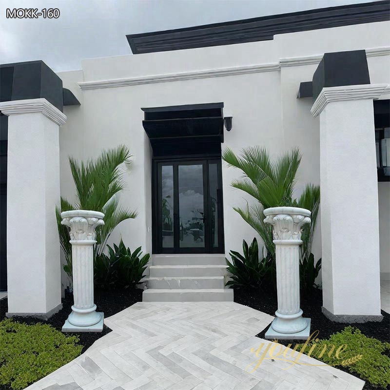 White Marble Pillars for Sale MOKK-160