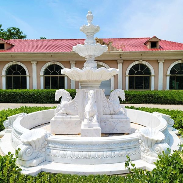 horse marble fountain