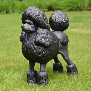 Custom Standard Bronze Poodle Garden Statues Life Size Standard Poodle ...