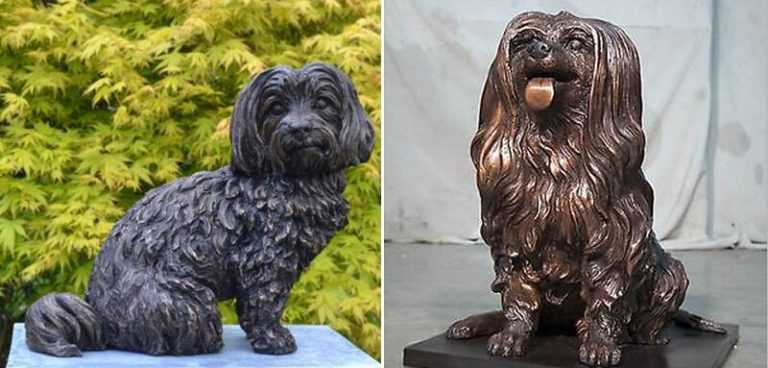 maltese statue dog