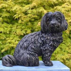 Custom Made Maltese Dog Garden Statue Antique Outdoor Bronze Dog ...