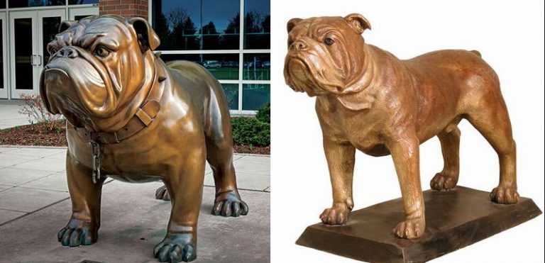 vintage bulldog statue