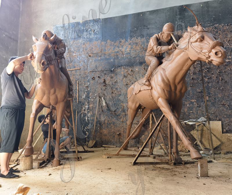 Clay Model of horse sculpture