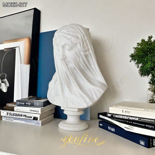 Famous Art Bust Statue The Veiled Virgin by Giovanni Strazza for Home Decor MOKK-217