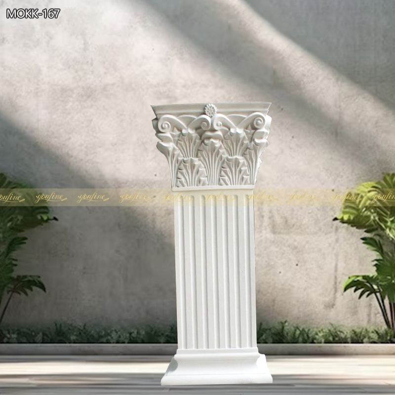 Outdoor Landscape White Marble Roman Column for Wedding MOKK-167