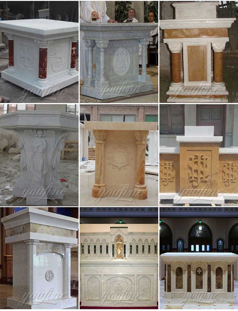 White Marble Church Altars for Home or Church Decor