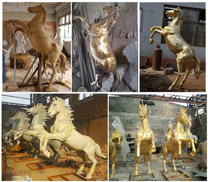 bronze horse statue process