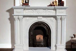 high quality White Marble Fireplace Surround