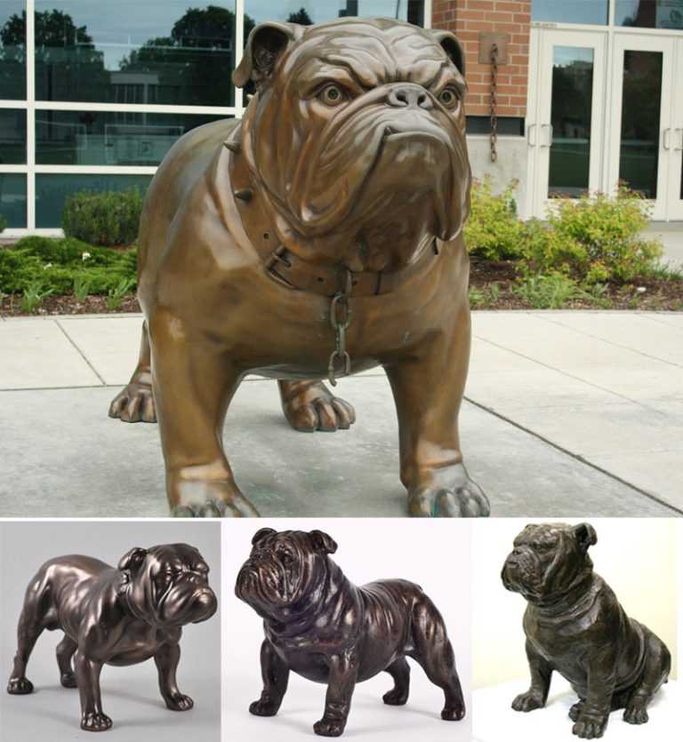 life size bulldog statue