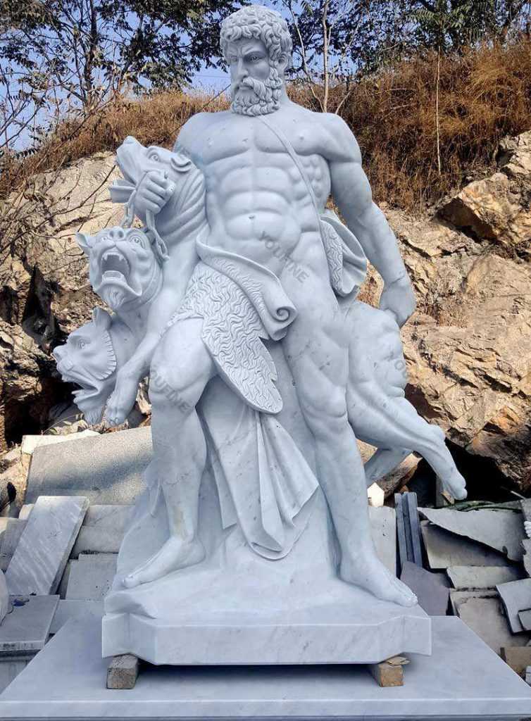 The Famous Hero Heracles Statue Life Size Marble Statues For Sale MOKK   Famous Hero Heracles Statue 754x1024 