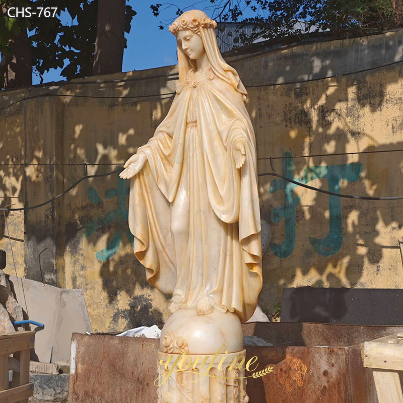 Marble virgin mary statue outdoor