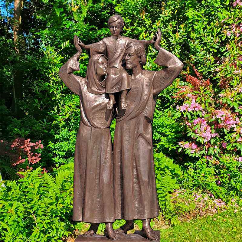 statues of jesus and mary