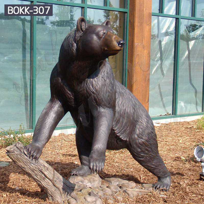 Cast Animal Bronze Wild Bear Statue Garden Decoration for Sale