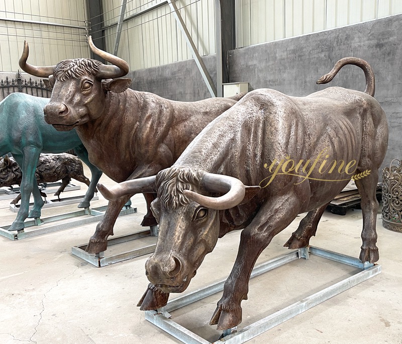 Outdoor Bull sculpture