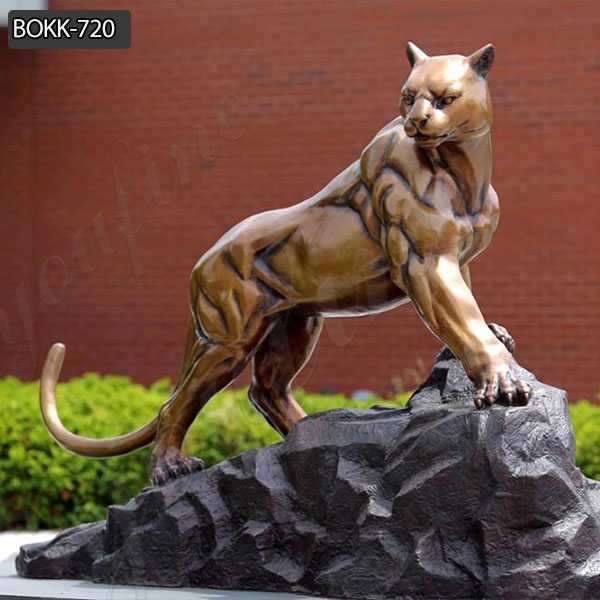 Hand Made Wildlife Outdoor Bronze Leopard Sculpture for Sale BOKK