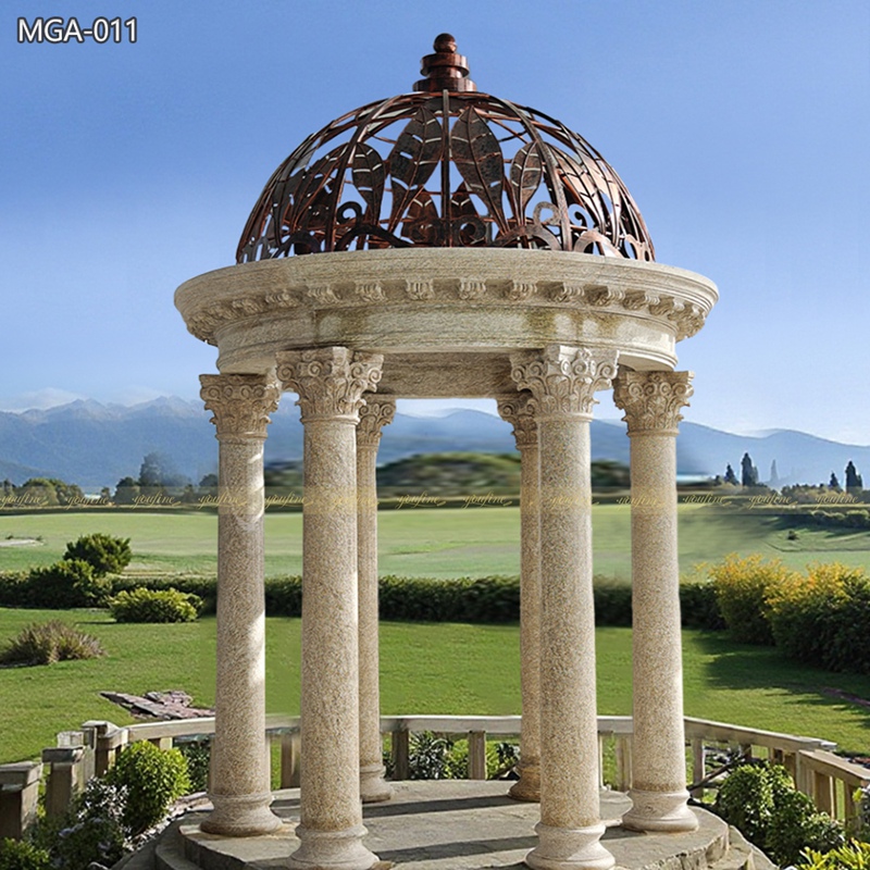 Antique Beige Granite Stone Gazebo