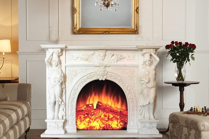 Large Luxury Victorian Marble Fireplace Mantel on Sale