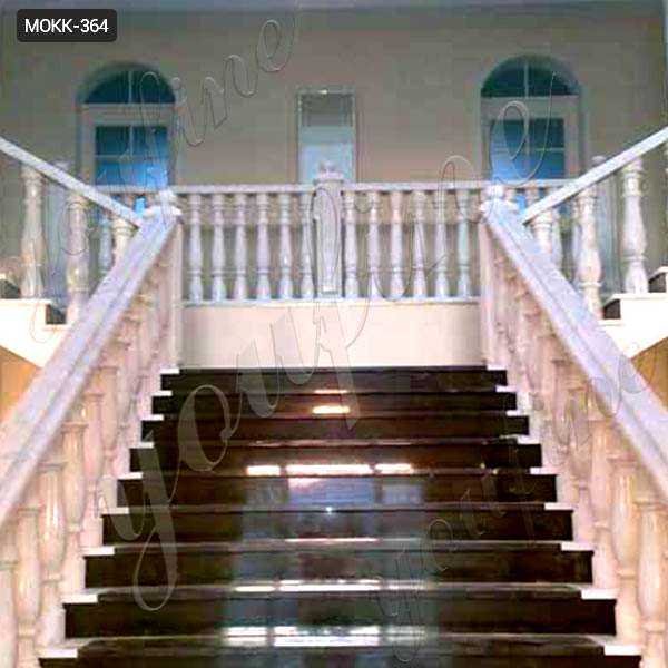 White Marble Stairs Pillars and Railings