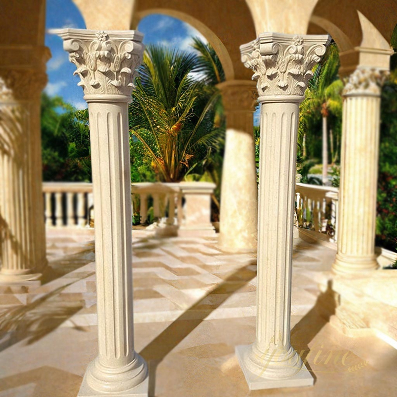 beige marble column 