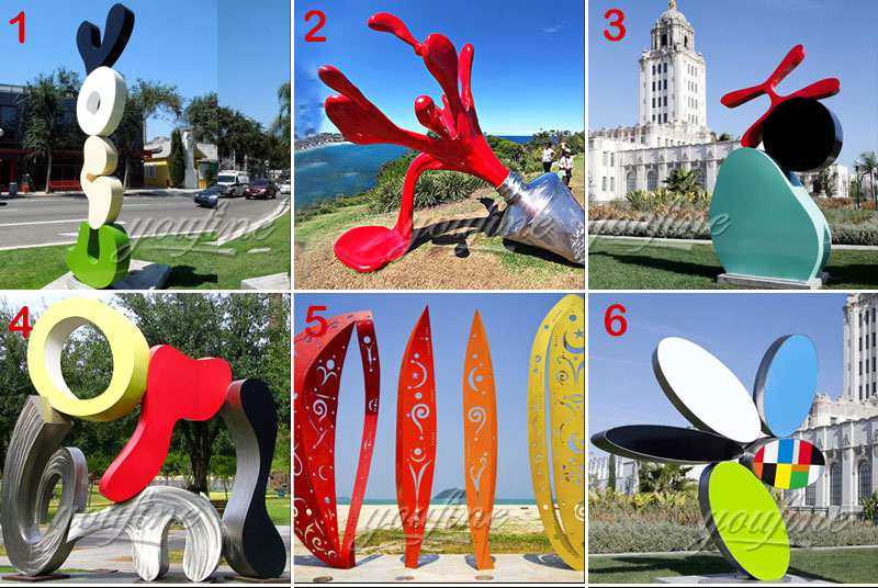 Outdoor Modern Metal Umbrella Stainless Steel Sculpture