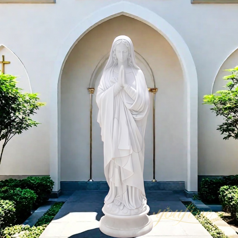 High Quality White Marble Virgin Mary Statue from China Factory CHS-764