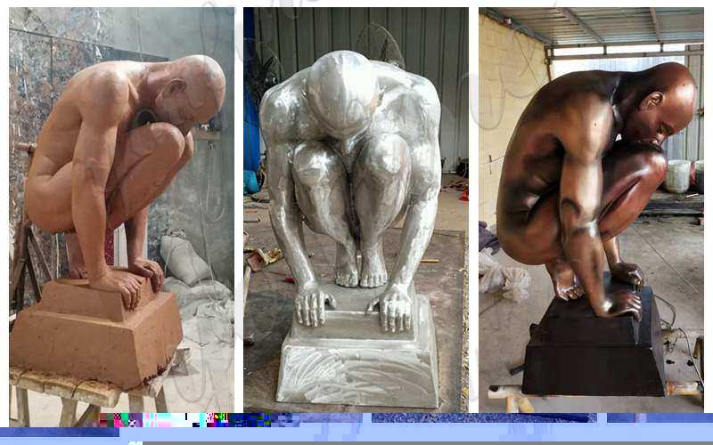 High Quality CastingBronze Nude Man Statue for Sale