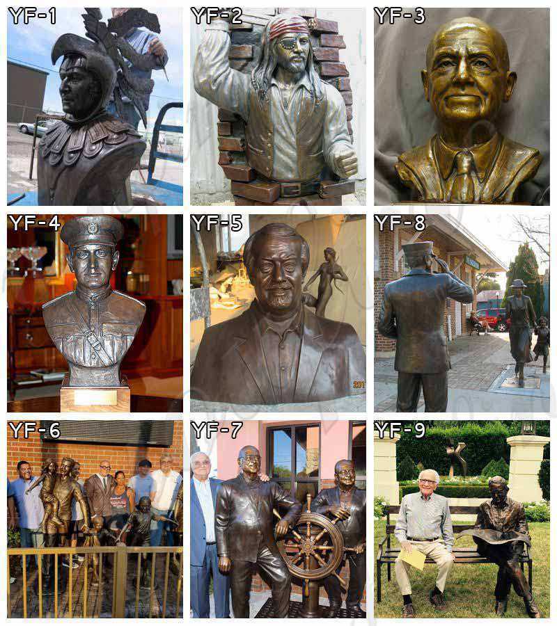 our case of custom made bronze statues