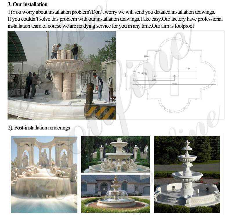 process of natural stone water fountains