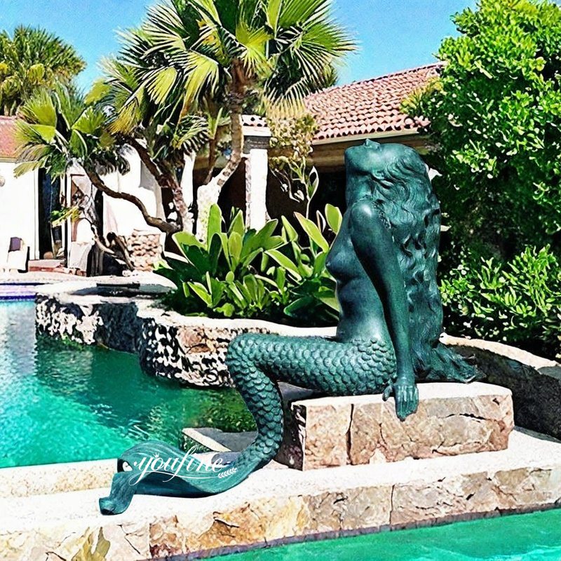 sitting mermaid statue for sale