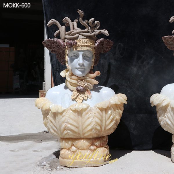 New Design Hand Carved Head of Medusa Marble Bust Statue for Sale MOKK-600