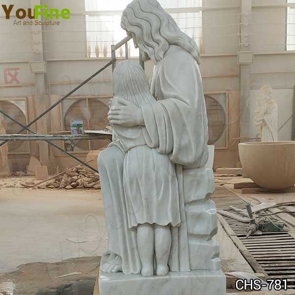 Marble Statue of Jesus with the Children