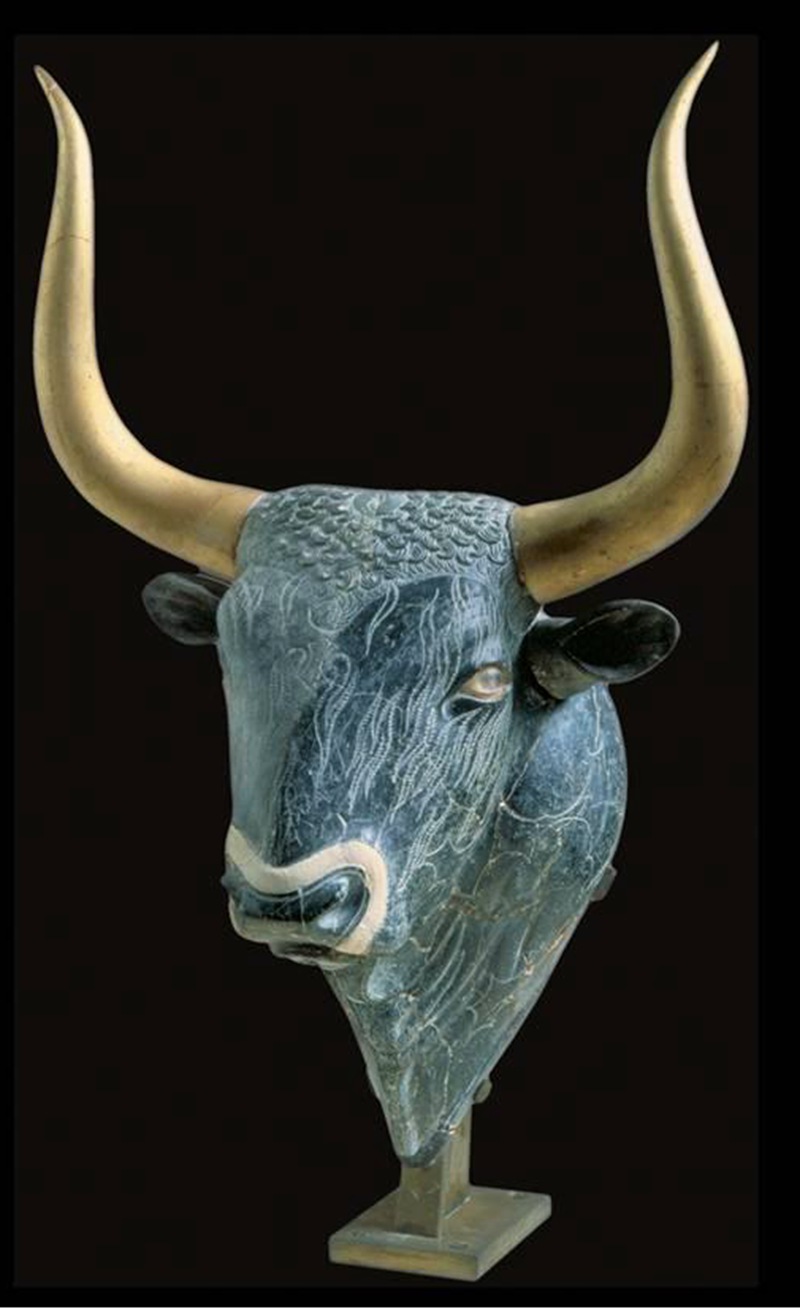 bronze bull head sculpture art