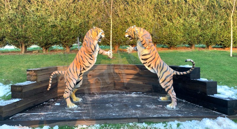 Jumbo Tiger with 2 inch Bronze Base Bronze Statue
