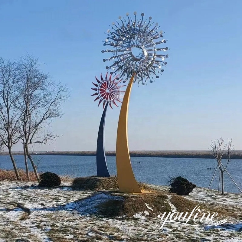 Kinetic Garden Wind Sculptures Large Outdoor Metal Sculptures for Sale CSS-46