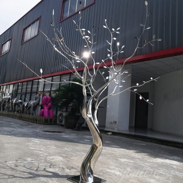 stainless steel tree sculpture free standing