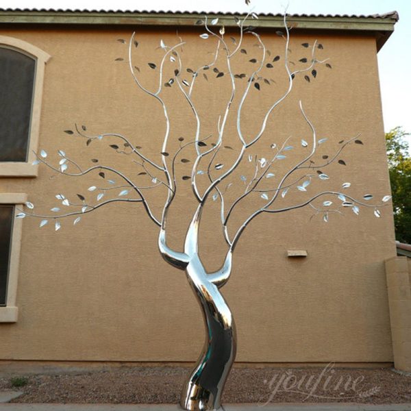 stainless steel tree sculpture free standing