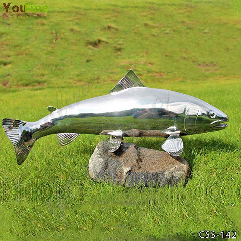 Outdoor High Polished Metal Fish Sculpture for Sale CSS-142 - YouFine  Sculpture