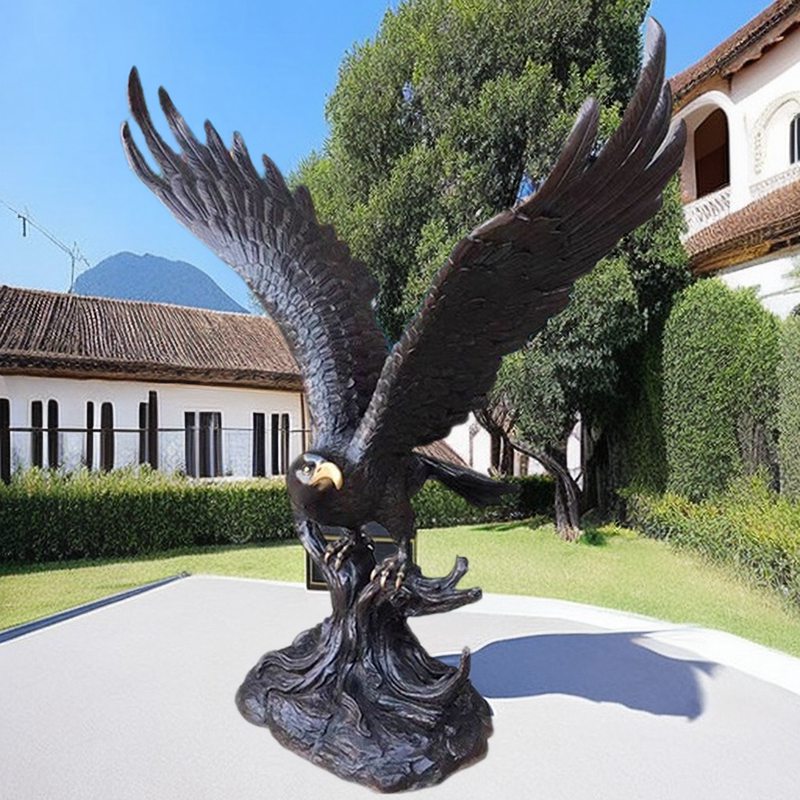 bronze eagle sculpture