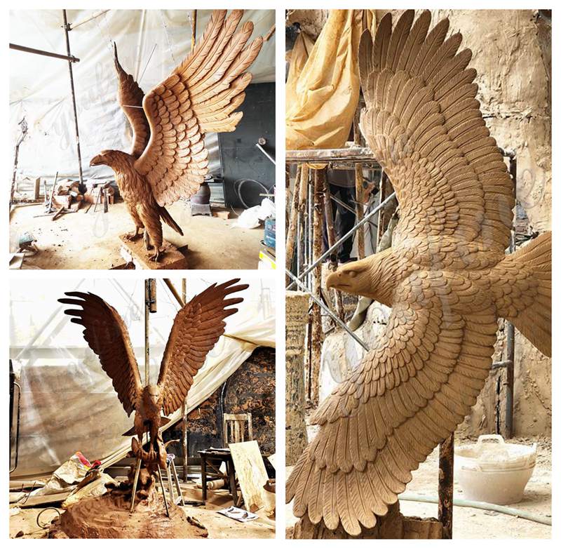 bronze eagle sculptures clay model