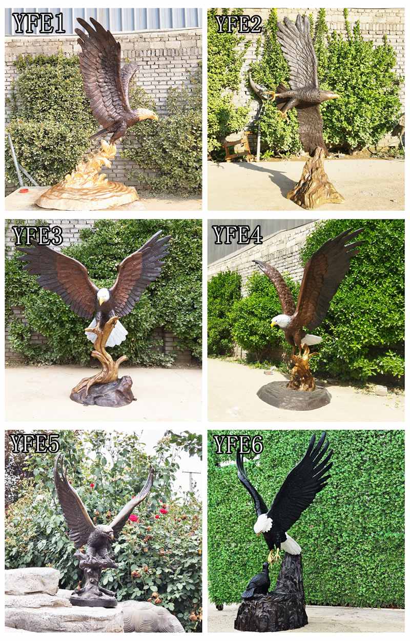 bronze eagle sculptures