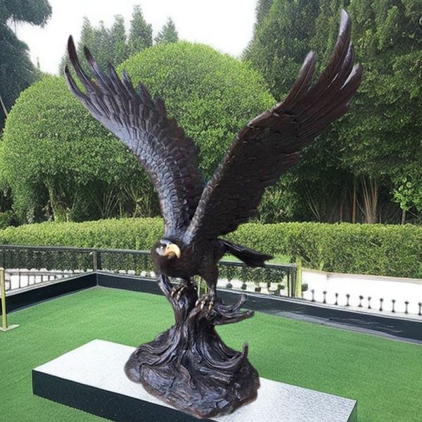 bronze eagle statues