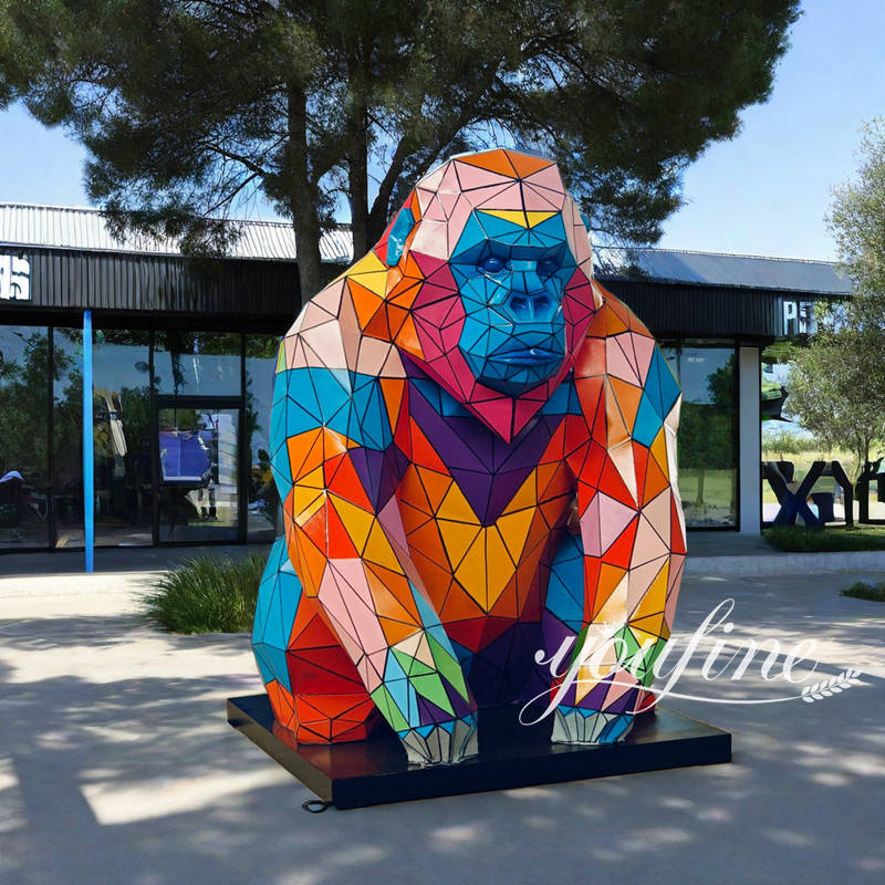 Colorful Abstract Modern Gorilla Sculpture for Outdoor Decoration CSS-144